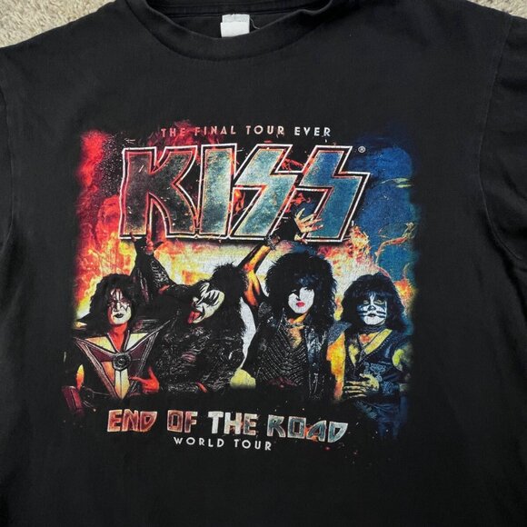 Kiss End Of The Road Final Tour T Shirt Size Medium Black Short Sleeve Mishi - Picture 4 of 8
